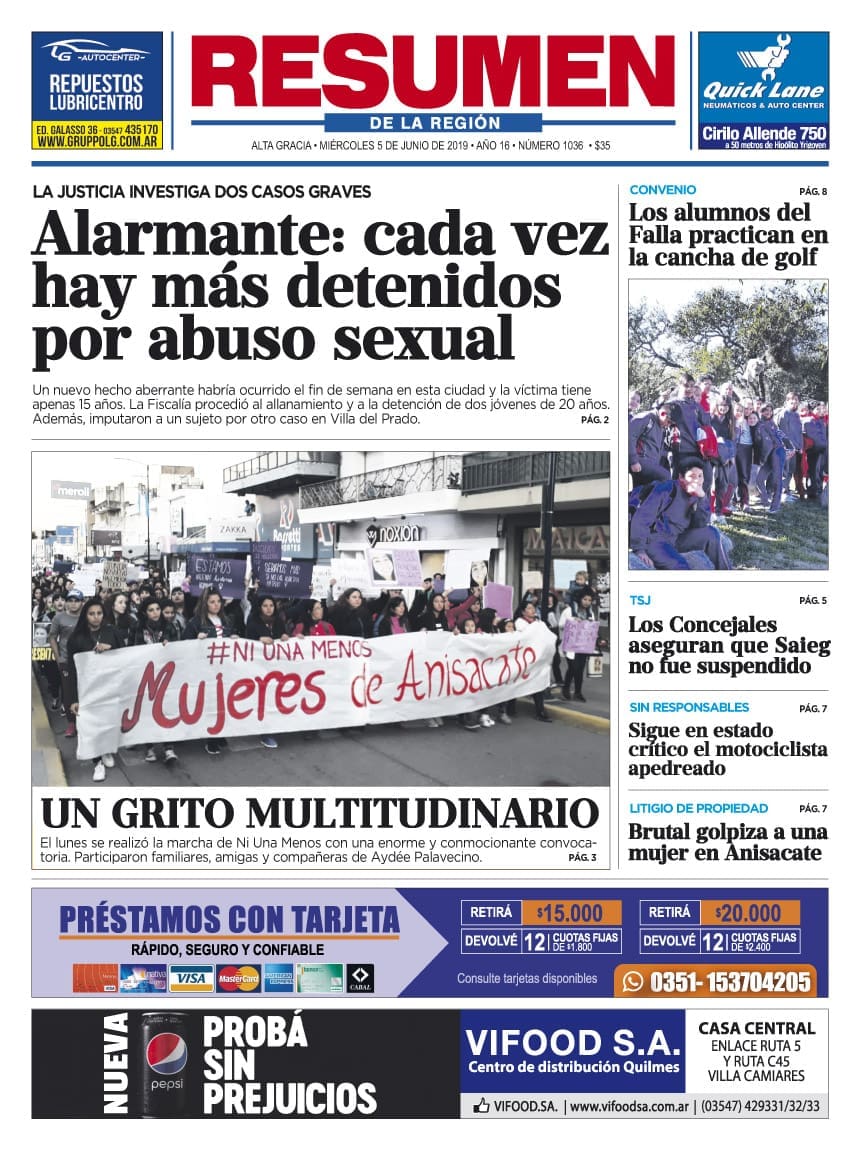 Tapa 1036 - Diario Resumen de la región