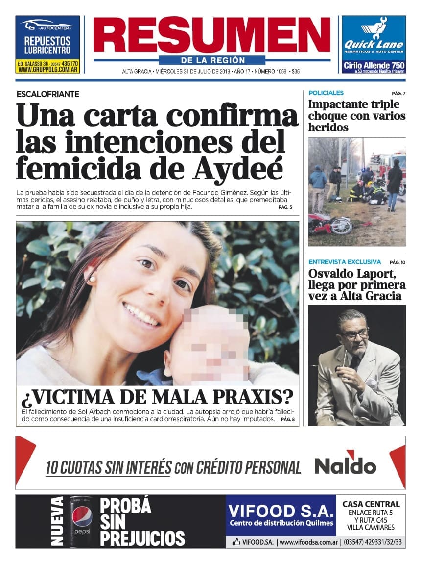 Tapa 1059 - Diario Resumen de la región